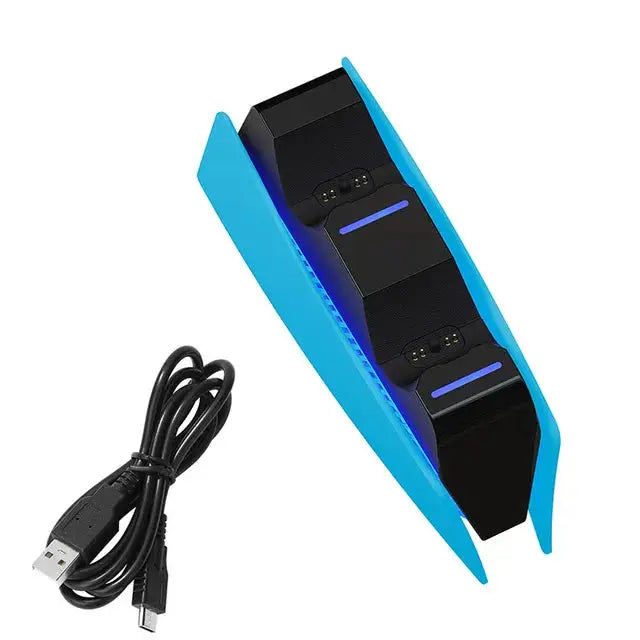 Station de Charge Double PS5 DualSense – USB-C | LED | 2h30 TechVisio