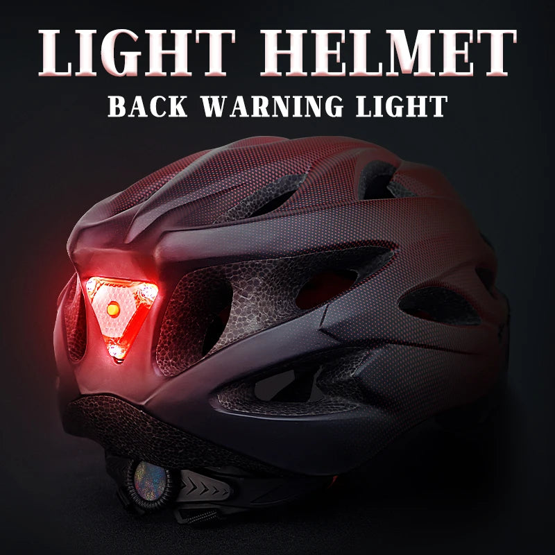 X-TIGER Adult Bike Helmet with LED Rear Light Dual Mode Goggle Cycling Helmet Fit 58-62cm Lightweight Breathable Bicycle Helmets TechVisio