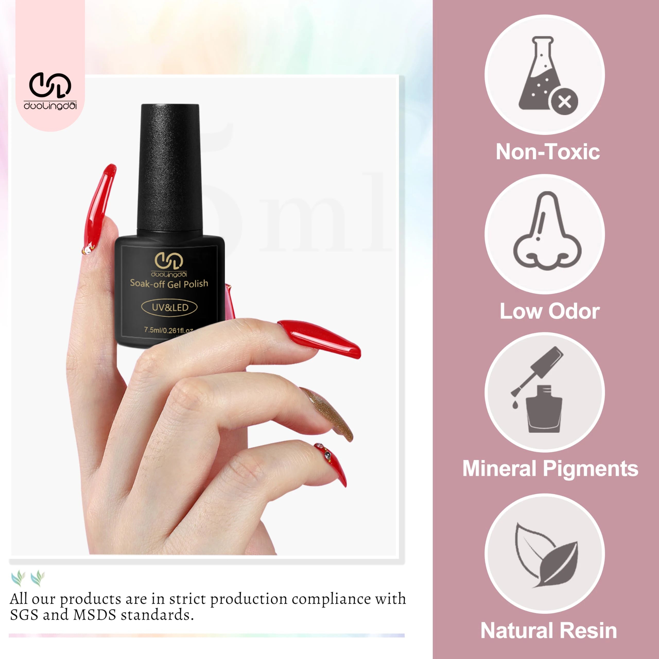 36 pcs Gel Nail Polish Set-32 Colors Gel Polish Kit Base Coat Glossy Matte And Glitter Top Coat Nail Polish Set TechVisio