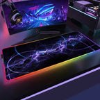 Tapis de Souris Gaming XXL RGB — Éclairage LED, Motif Space Galaxy, Antidérapant — Toutes Tailles TechVisio