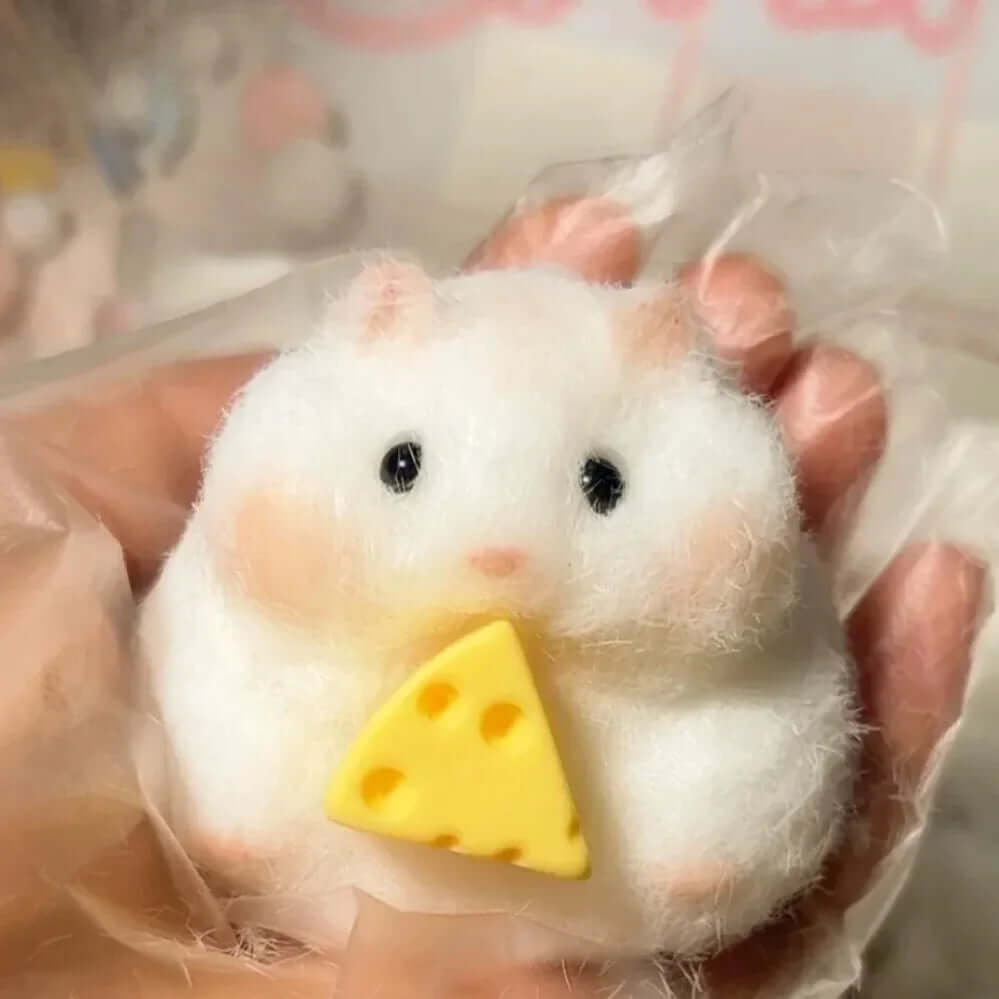 Taba Squishy Toy Mushy Silicone Mochi Toy Fuzzy Cute Hamster Handmade NEW Fidget Toy Relief  Stress Relax Gift TechVisio