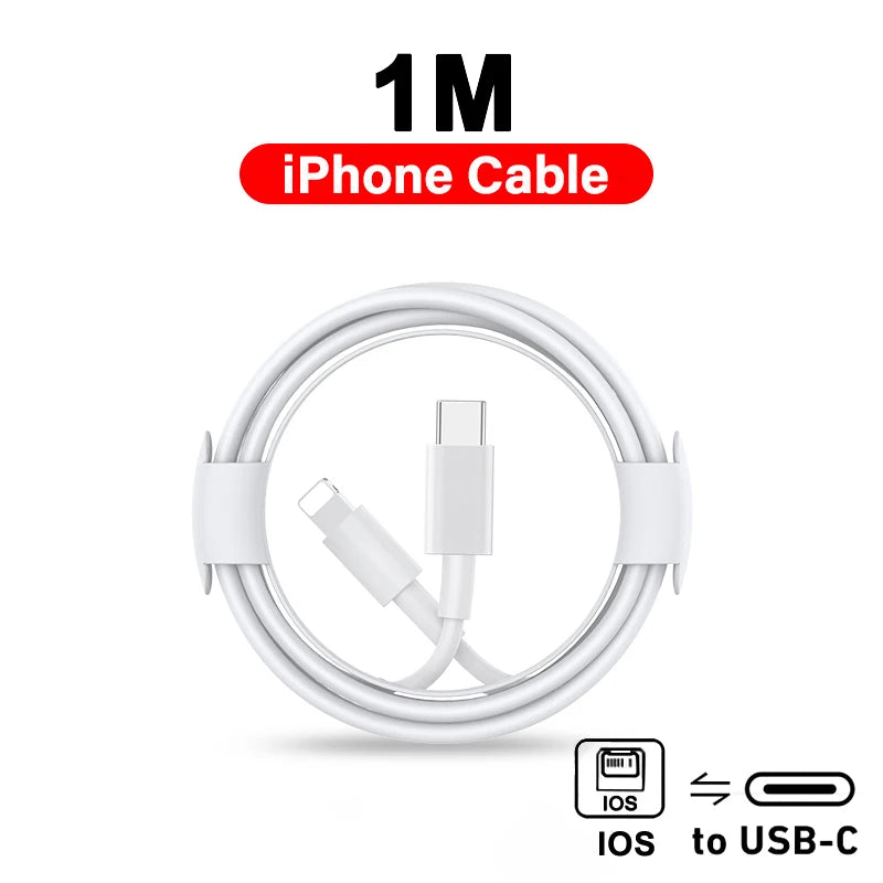 Câble & Chargeur USB-C Rapide 45W – Compatible iPhone 17→11, Samsung, Xiaomi | GaN PD QC