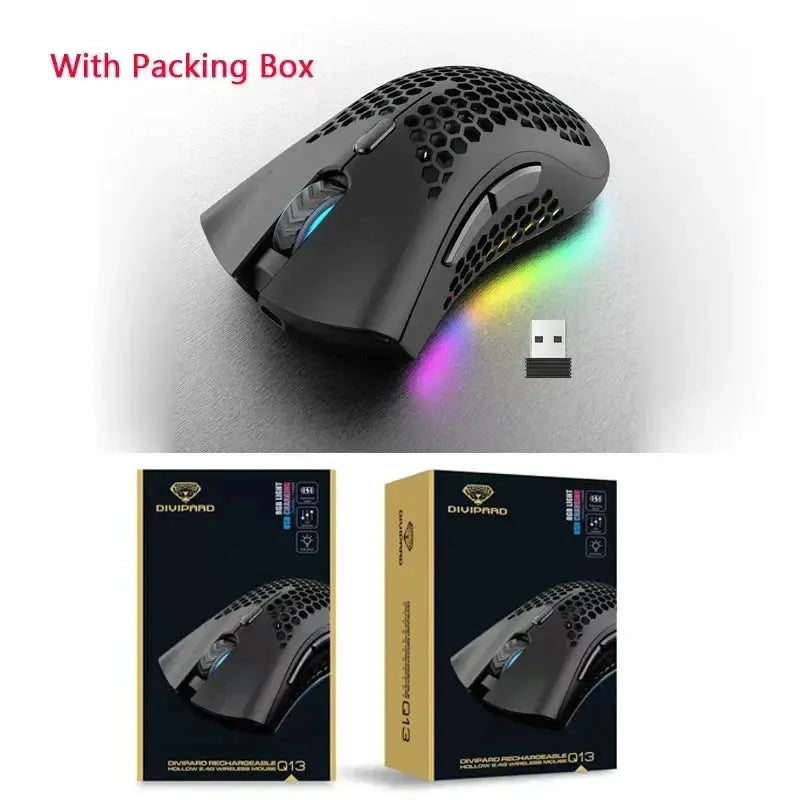 BM600 – Souris Gaming Sans Fil Honeycomb RGB 2.4GHz TechVisio