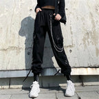 2025 Hip Hop Cargo Pants Men Women Baggy Tactical Trouser With Nwcklace Fashion Stududet Summer Outwork Joggers Trouser Female TechVisio