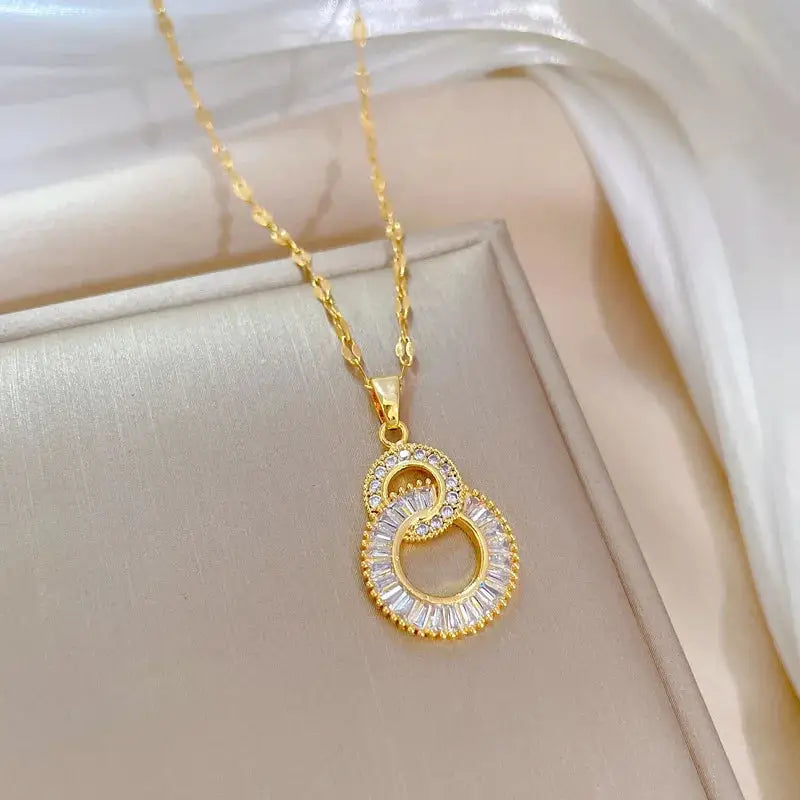 Collier  Zircon Doré ZAKOL