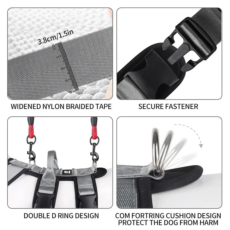 Dog Harness Outdoor Sports Harness Adjustable Anti-Breakaway Harness Easy-To-Control Dog Accessories For Medium And Large Dogs TechVisio