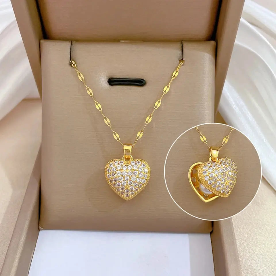 Collier  Zircon Doré ZAKOL