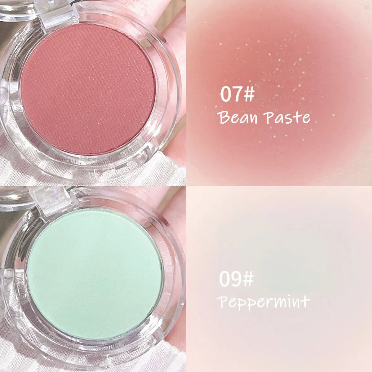 Daily single-color blush - Blush with a subtle wine-like sheen, fine glittering, natural color palette, pure makeup allure TechVisio