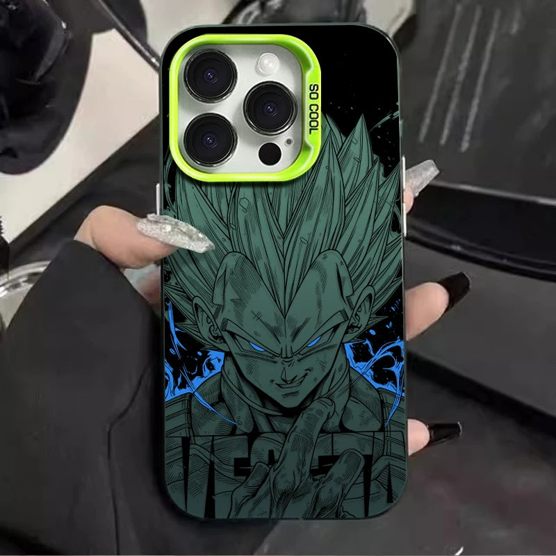 Coque iPhone Dragon Ball – Goku & Vegeta, PC+TPU Anti-Choc, iPhone X à 17 Pro Max