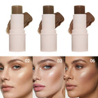 LANGMANNI Tri-Color Multi-Functional Face Brightening Contour Stick Contouring & Brightening Skin-Perfecting Stick TechVisio