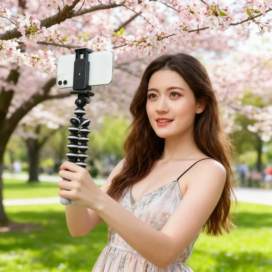 Mini Trépied Flexible Pièuvre TechVisio – Smartphone & Photo | Clip