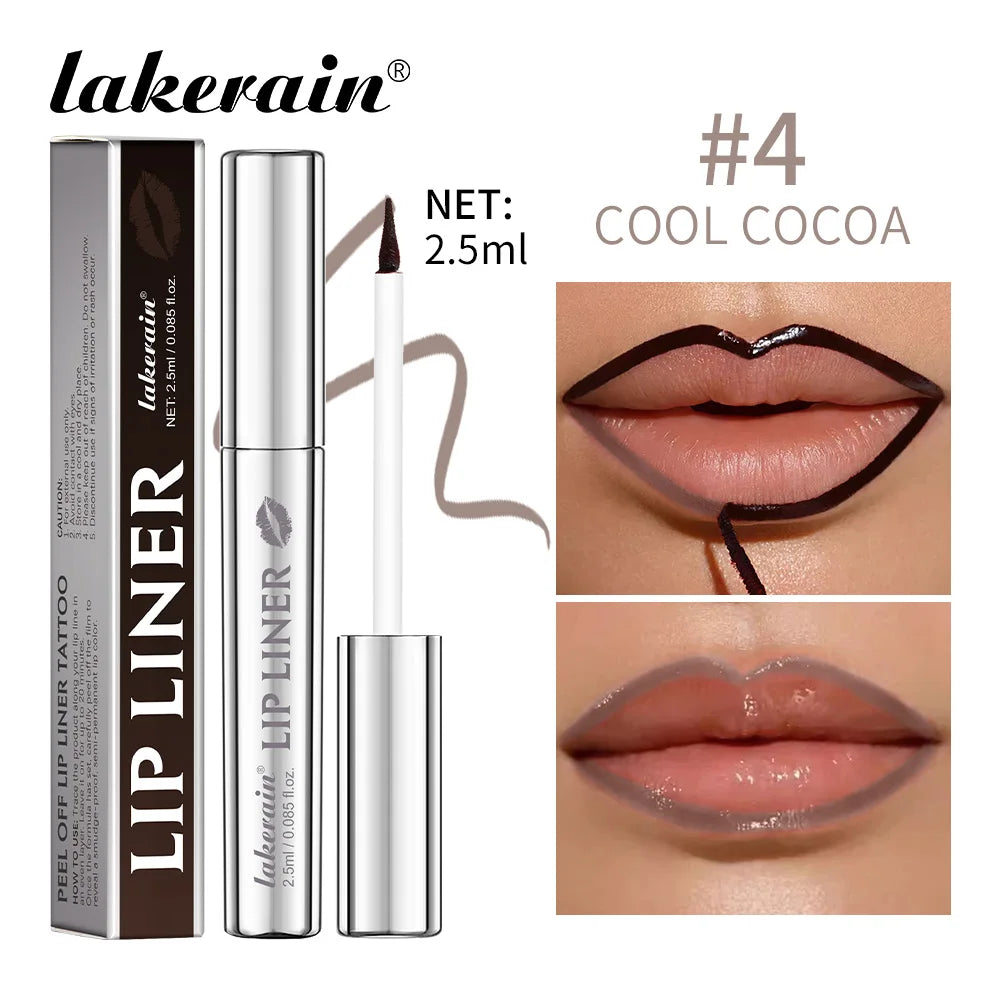 Lip Liner Pencil Peel Off Lip Stain Tattoo Long Wearing Matte Waterproof Smudge Proof Transfer Proof Lip Cosmetic For All Day TechVisio