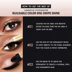 1 Pc Shimmer Eyeshadow Stick, Dual-ended Eyeshadow Pen, with Brush, Eye-catching Eye Makeup High Color Rendering, Concert Makeup TechVisio