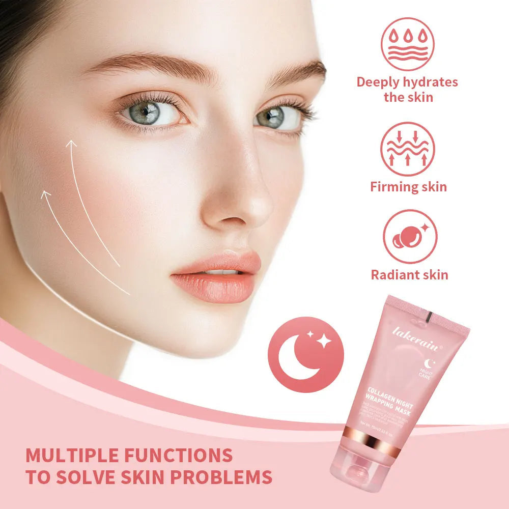 Korean Deep Collagen Mask Peel Off Mask Face Anti Wrinkle Lifting  Skin Care Masks Bio Pack Night Wrapping Woman Overnight Skin TechVisio