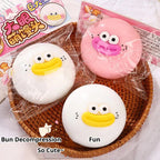 Cute Big Eyed Bun Squishy Toy, Giant Fluid Funny Mochi Squeeze Toy, Fidget Toy Kawaii Party Favors Kids Birthday Gifts Random TechVisio