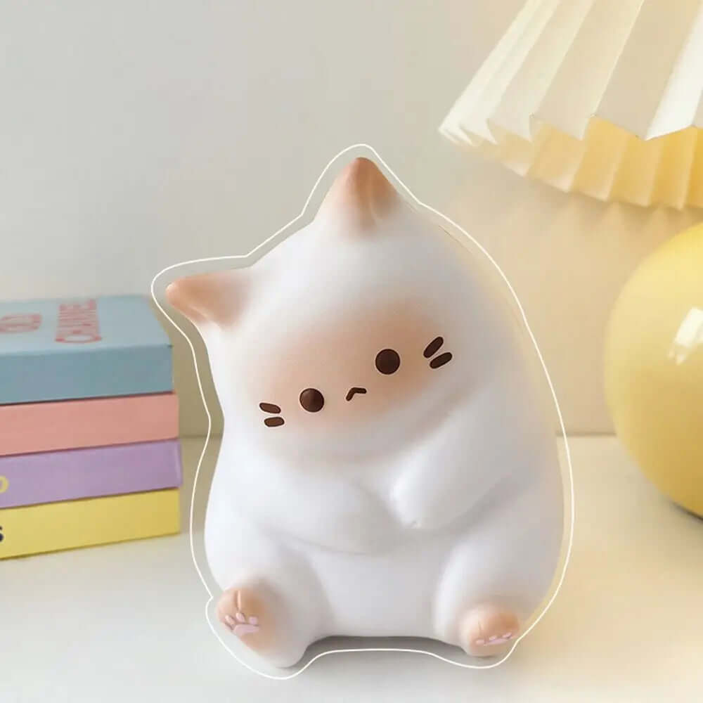 Squishy Chat Kawaii PU Slow Rising – Anti-stress Déco Bureau Enfant TechVisio