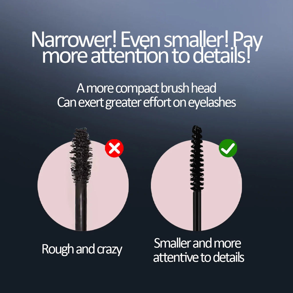 kakashow Silk Fiber Matte Mascara Makeup Ultra-Fine Brush Lengthens Eyelashes Waterproof Fast Dry Black Curling TechVisio