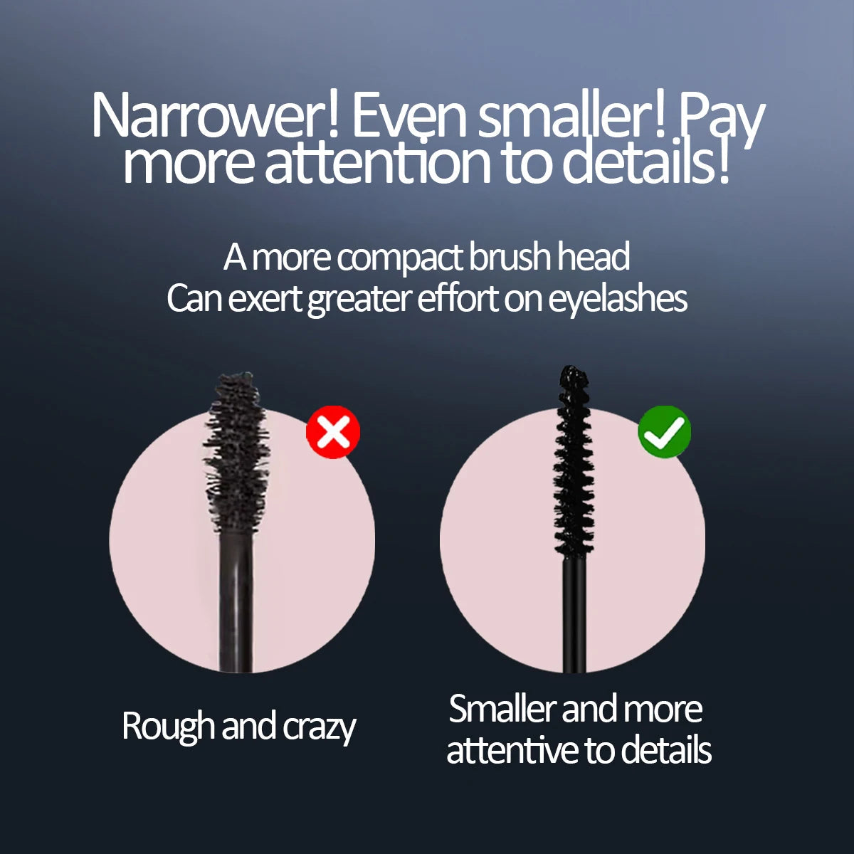 kakashow Silk Fiber Matte Mascara Makeup Ultra-Fine Brush Lengthens Eyelashes Waterproof Fast Dry Black Curling TechVisio