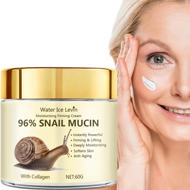 Crème Visage 96% Mucine Escargot Collagène Raffermissante CPNP 60g – Unisexe TechVisio