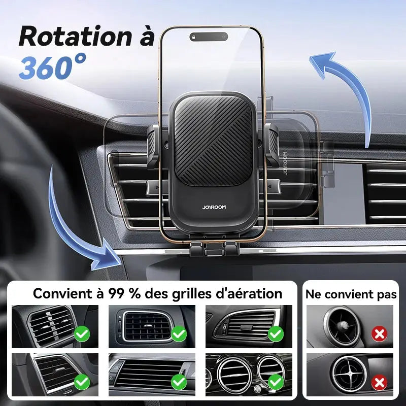 Support Téléphone Voiture Joyroom JR-OK6 – 360° | Mains Libres TechVisio
