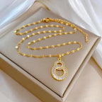 Collier  Zircon Doré ZAKOL
