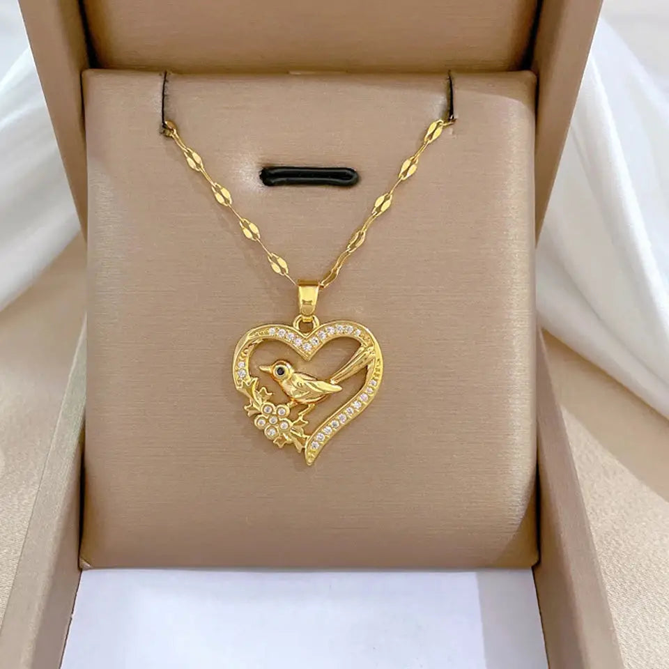 Collier  Zircon Doré ZAKOL