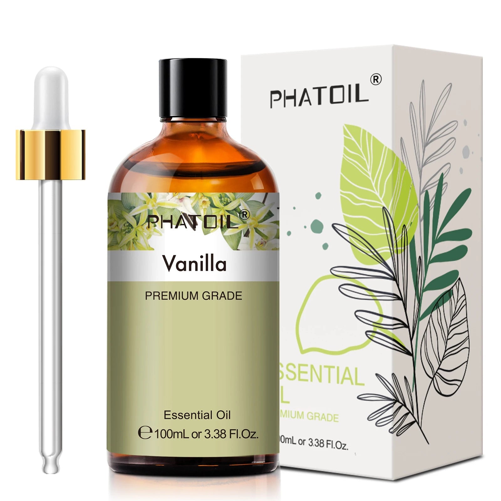 PHATOIL 100ml Pure Natural Essential Oils For Diffuser Candle Making Lavender Jasmine Vanilla Eucalyptus Aroma Essential Oil TechVisio
