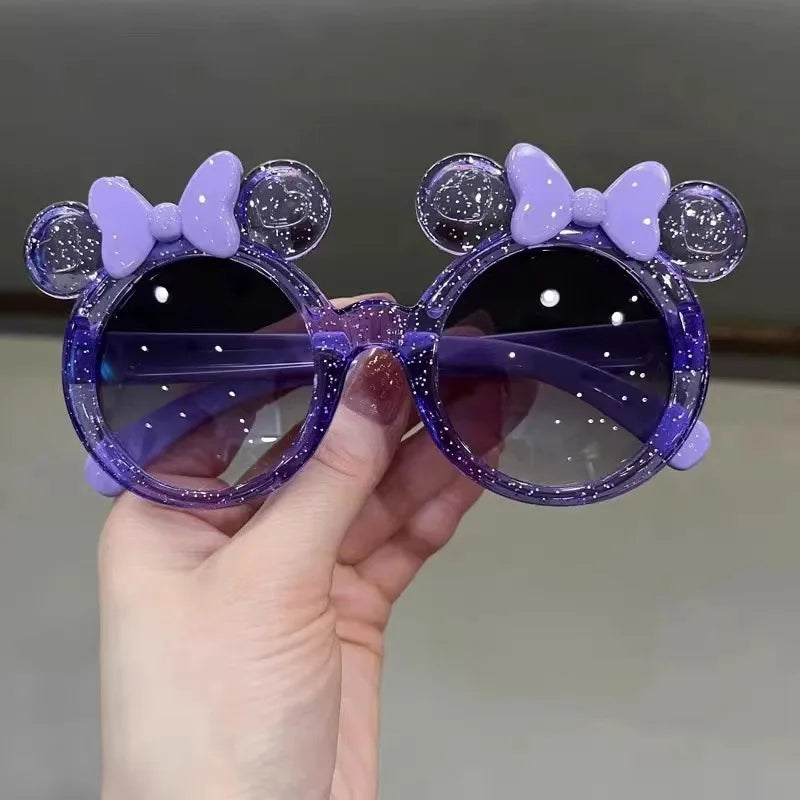 New Cute Crystal Bow Girls Children Sunglasses Fashion Trend Personalized Cartoon Sun Glasses Kids Shiny Eyewear TechVisio