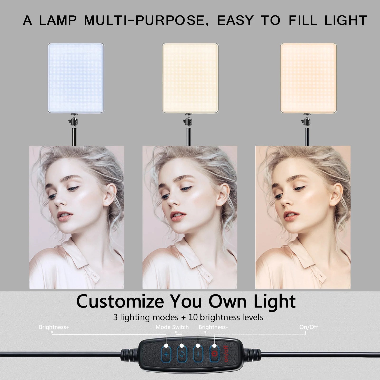 TechVisio LED Videopanel – Bi-Color 3300-5600K | Stativ | 1 oder 2 Panels