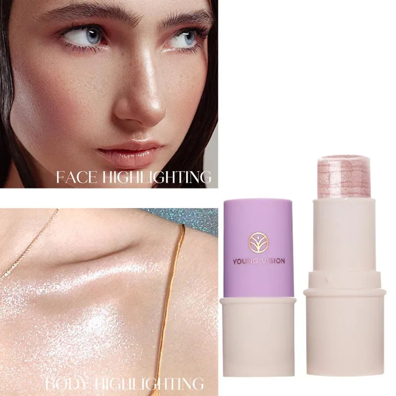 LANGMANNI Tri-Color Multi-Functional Face Brightening Contour Stick Contouring & Brightening Skin-Perfecting Stick TechVisio