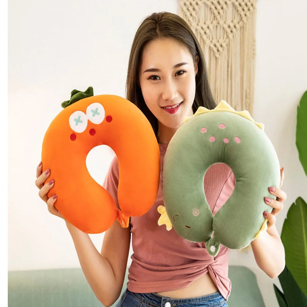 Oreiller de Voyage en U Peluche Animaux – Adulte & Enfant