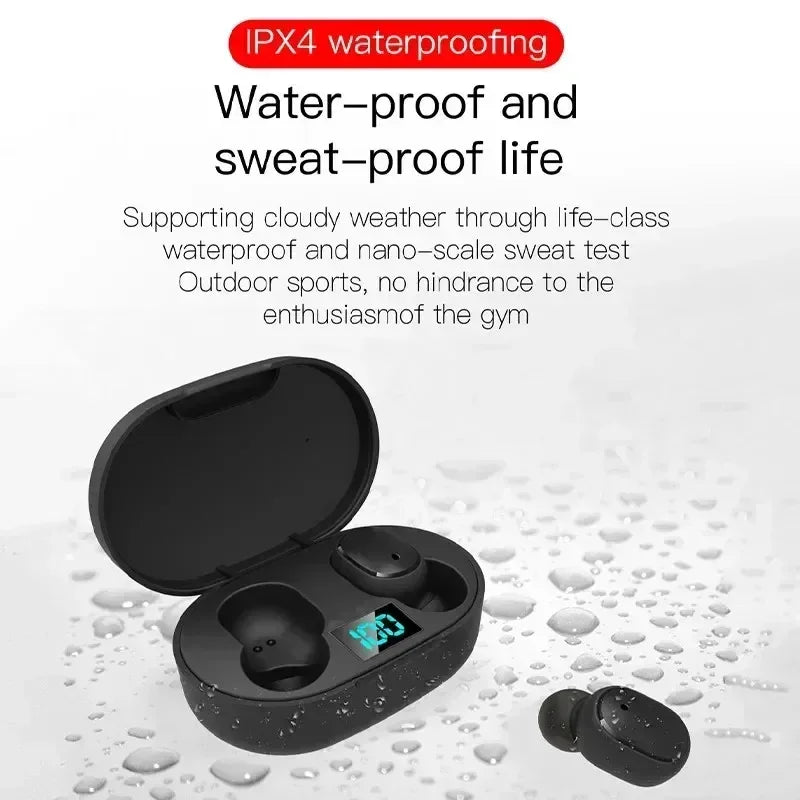Écouteurs TWS DAMORE E6S – ANC | Micro | Bluetooth | Blanc & Noir
