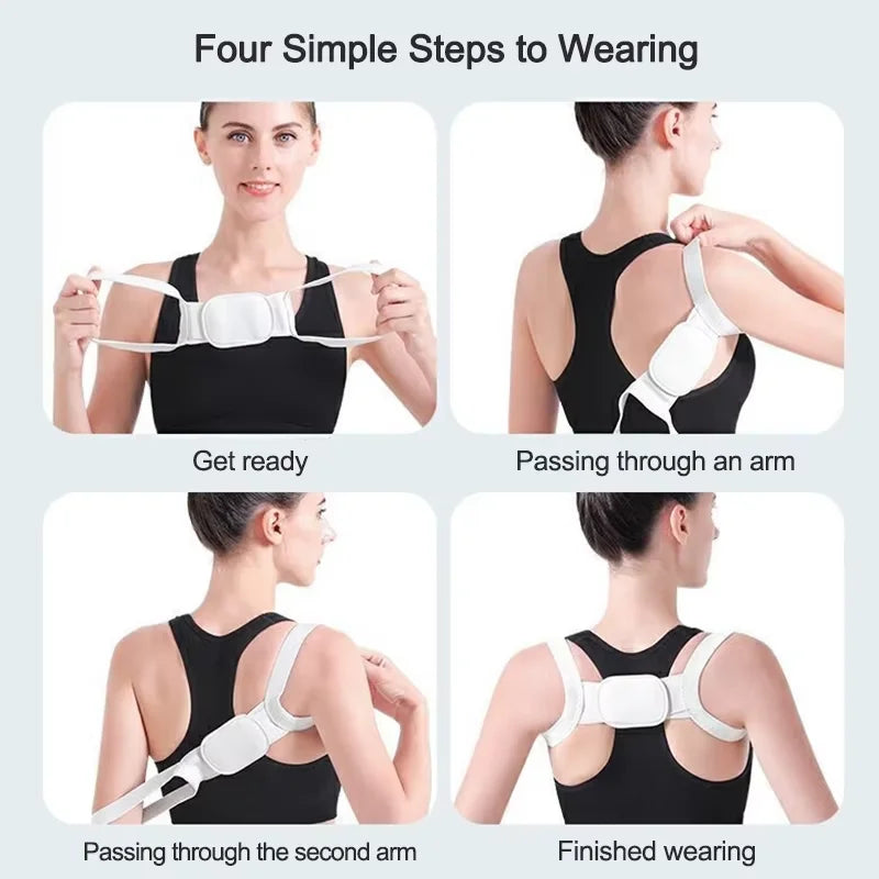 Adjustable Posture Corrector Back Support Shoulder Belt Rectify Straighten Correction Spine Corrector Health Postural Fixer Tap TechVisio