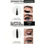 YANQINA Liquid Eyeliner Pencil 4D Waterproof Mascara Set Cosmetics Eye Liner Thick Curling Mascara Eyebrow Pencil Eyes Makeup TechVisio