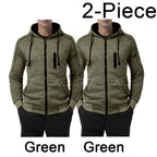 Men's Full Zip Hoodie Jacket Hooded Plain Pocket Sports Outdoor Daily Sports Hot Stamping Designer Basic Casual Sweatshirts TechVisio