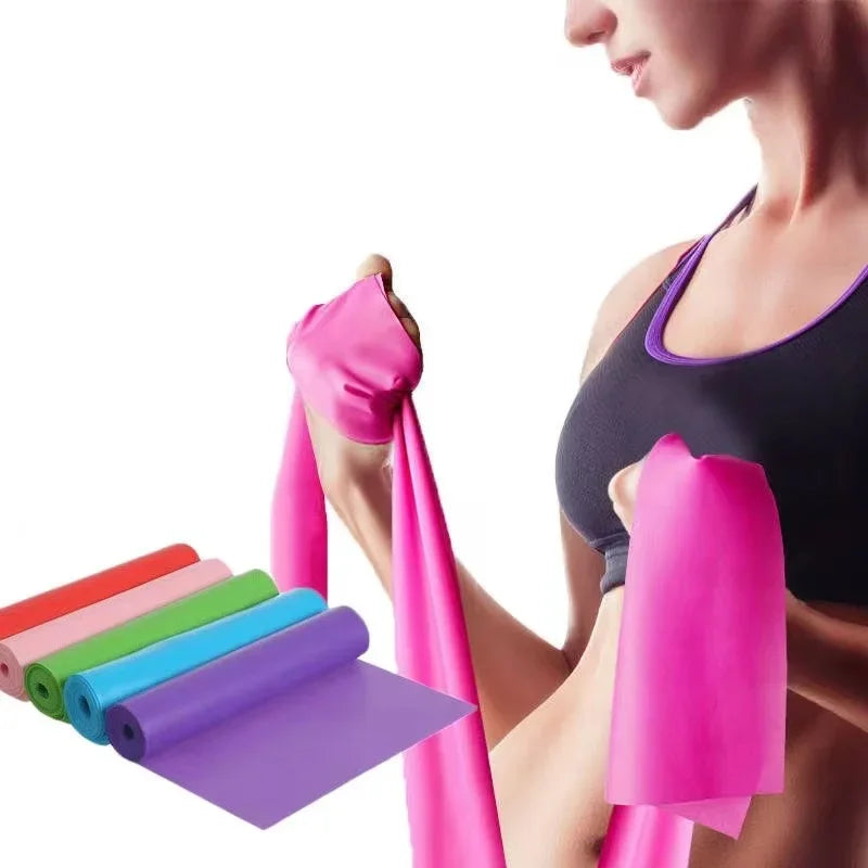 Elastic Fitness Bands Resistance Bands Elastic Fitness Tapes Yoga Pilates Crossfit Stretching Muscular Work Out Equipment TechVisio