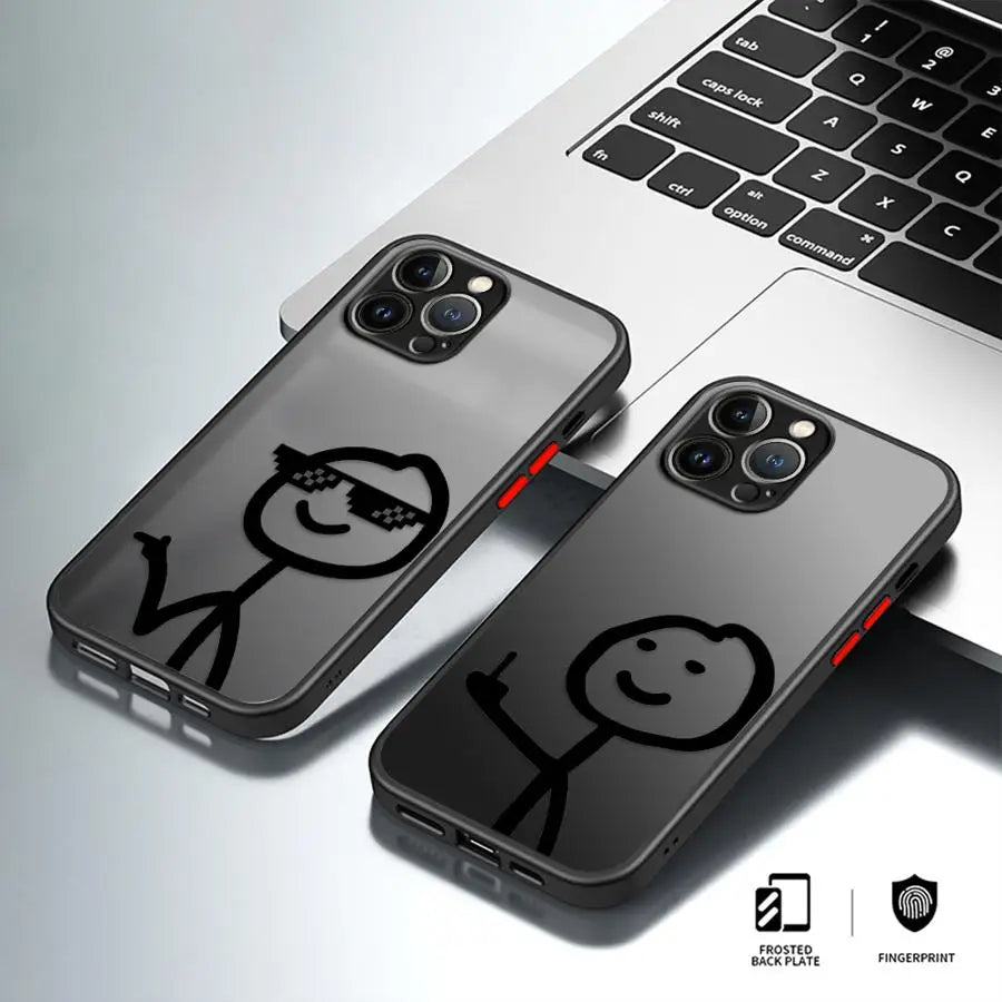 Coque iPhone Cartoon Matchman – Mat Anti-Choc PC+TPU