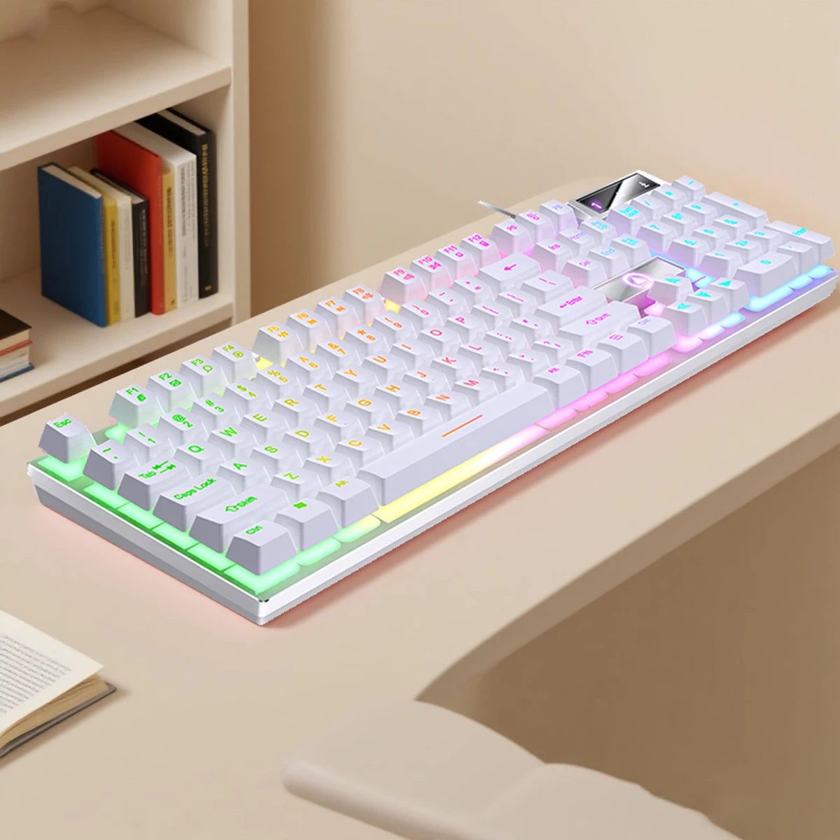 YINDIAO K500 Wired  Keyboard Gaming  Laptop Desktops PC Computer Office Accessories Low Profile Gamer Keyboards With Numpad TechVisio