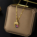 Collier Pendentif Dauphin Cristal – Style Coréen Femme Tendance Marisa