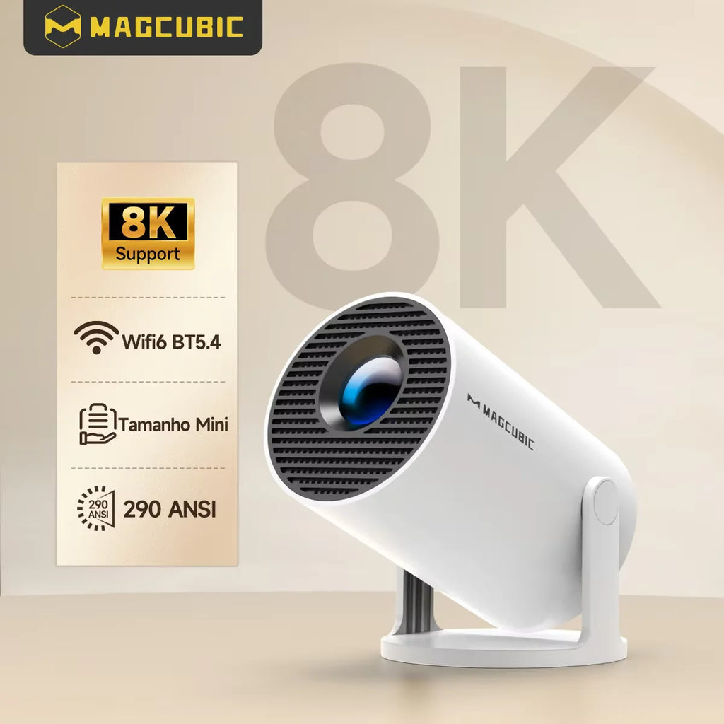 Magcubic HY300 Pro – Mini-Projektor Android 14 | Wi-Fi 6 | 200 Zoll | 290 ANSI