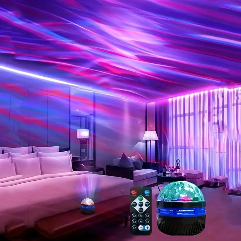 LED Starry Galaxy Projector Light RGB Smart Remote Control Star Aurora Lamp KTV USB for Home Room Camping Wedding Decorations TechVisio