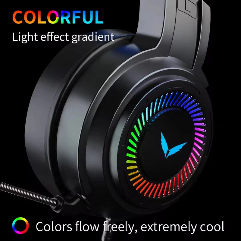 LEEDOAR G60 – Casque Gaming Surround 7.1 Micro 360° LED