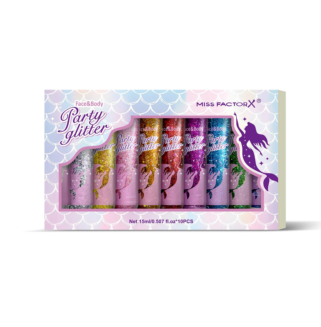 10 piece body glitter gel, carnival face glitter cosmetics suitable for women, shiny thick hair glitter, carnival accessories fo TechVisio