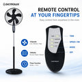 45W Standing Fan with Remote Control 43cm 5 Blades Floor Fan 3 Speeds 3 Modes Timer Oscillation Adjustable Height TechVisio
