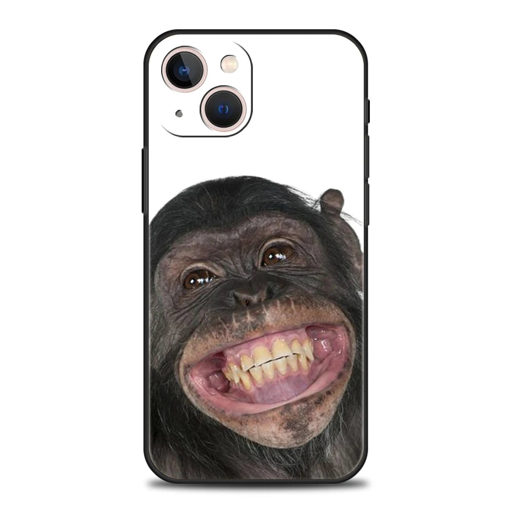 Luxury TPU Soft Phone Case For iPhone 17 Air 16E 16 11 15 14 Pro MAX 12 13 7 8 Plus X XR XS SE 2022 Cover Monkey TechVisio