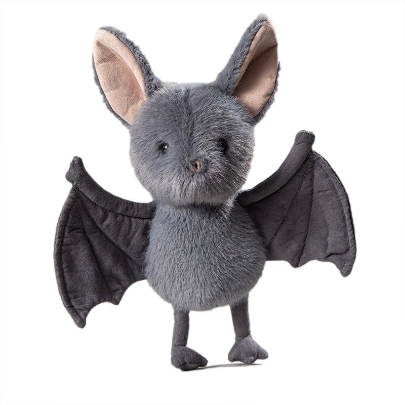 New 26cm Kawaii Hanging Bat Plush Toy Grey Broox Stuffed Animal Doll Cartoon Soft Bat Plushies Home Decor Birthday Gifts Girl TechVisio