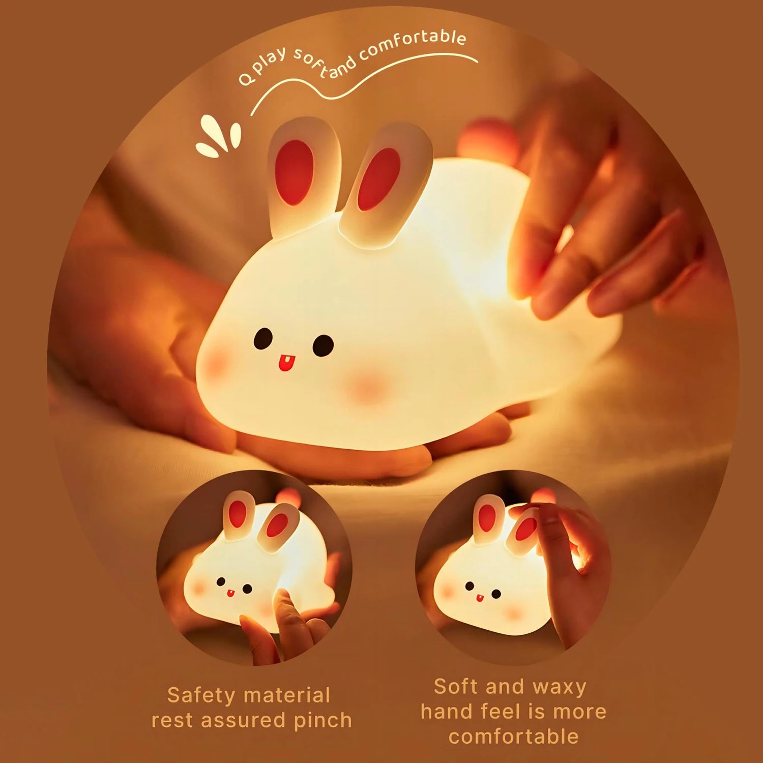 Veilleuse LED Silicone Animaux – Rechargeable USB | Cadeau Enfant