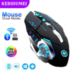 Bluetooth 5.2 Mouse RGB Gaming Mouse 2.4G Wireless Mouse Rechargeable Silent Mouse 3600 DPI Mouse Mice for Macbook Laptop Tablet TechVisio