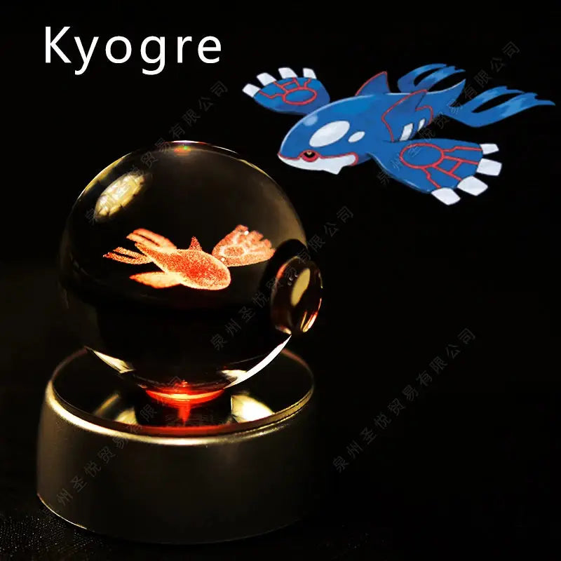 Boule de Cristal Pokémon 3D LED – 36 Personnages, Socle Lumineux, Cadeau TechVisio