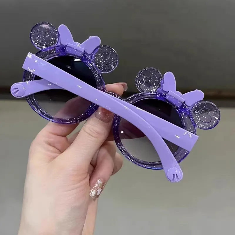 New Cute Crystal Bow Girls Children Sunglasses Fashion Trend Personalized Cartoon Sun Glasses Kids Shiny Eyewear TechVisio